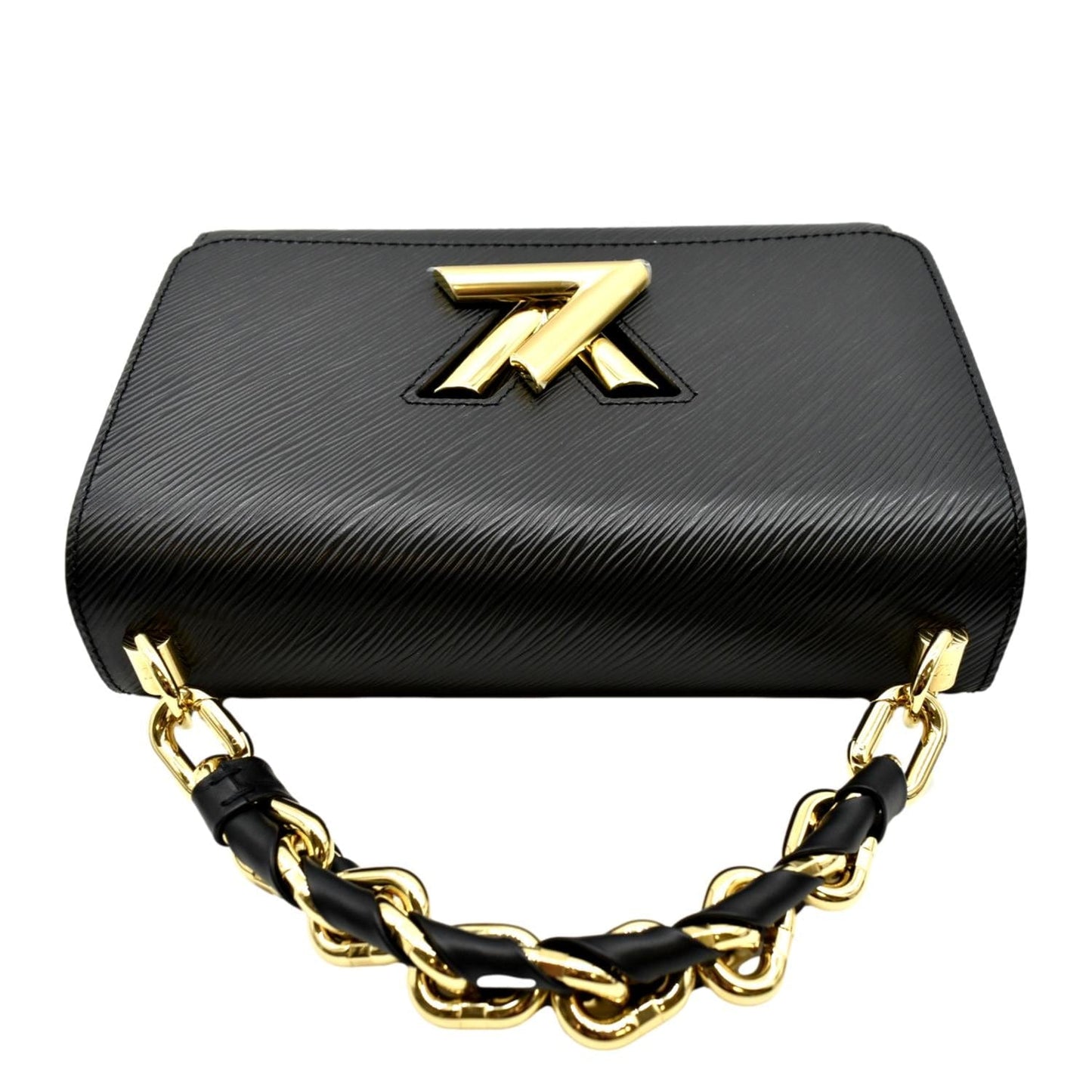 LOUIS VUITTON LV Twist MM Epi Leather Shoulder Bag Black