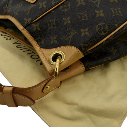 LOUIS VUITTON Galliera PM Monogram Canvas Hobo Shoulder Bag Brown