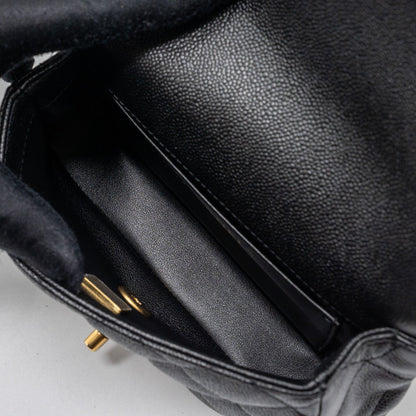 Chanel 23p Mini Coco Love Flap Bag Caviar Black (Microchip)