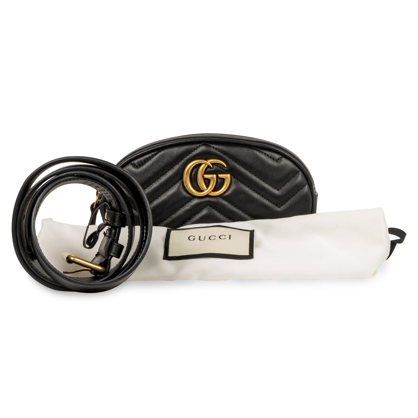 Gucci Marmont Leather Belt Bag