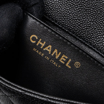 Chanel 23p Mini Coco Love Flap Bag Caviar Black (Microchip)