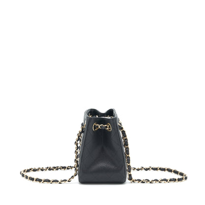 Chanel 22S Bucket Bag Caviar Black L