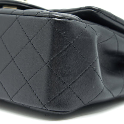 Chanel Mini Square Lambskin Black L serial 29