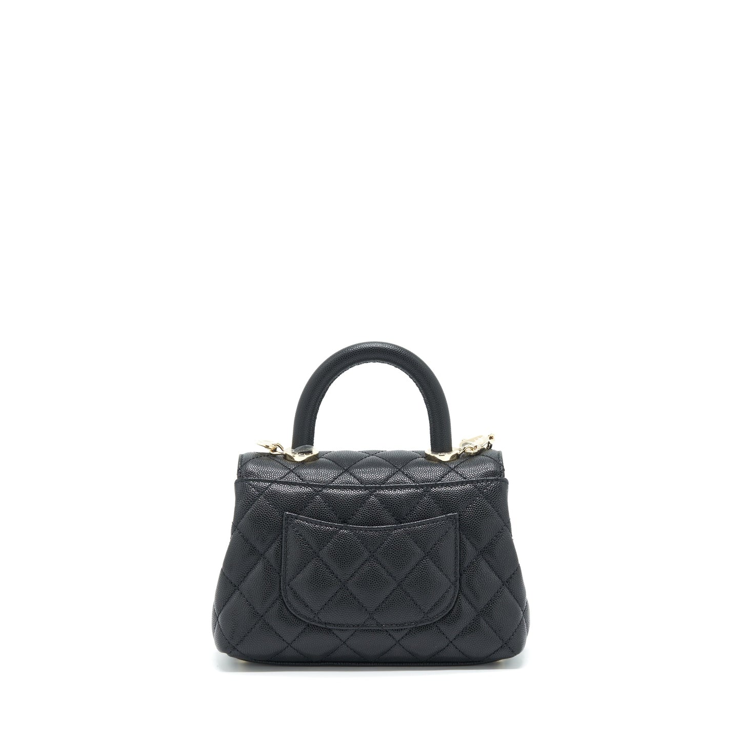 Chanel Mini Coco Handle Caviar Black L