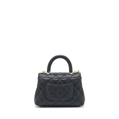Chanel Mini Coco Handle Caviar Black L