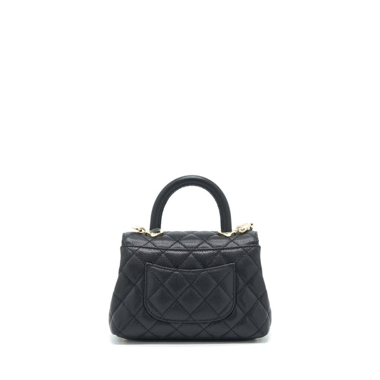 Chanel Mini Coco Handle Caviar Black L