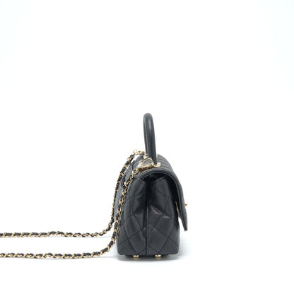 Chanel Mini Coco Handle Caviar Black L