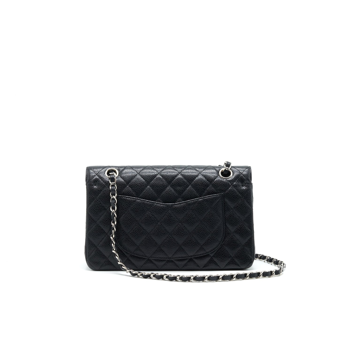 Chanel Medium Classic Double Flap Caviar Black  serial 12