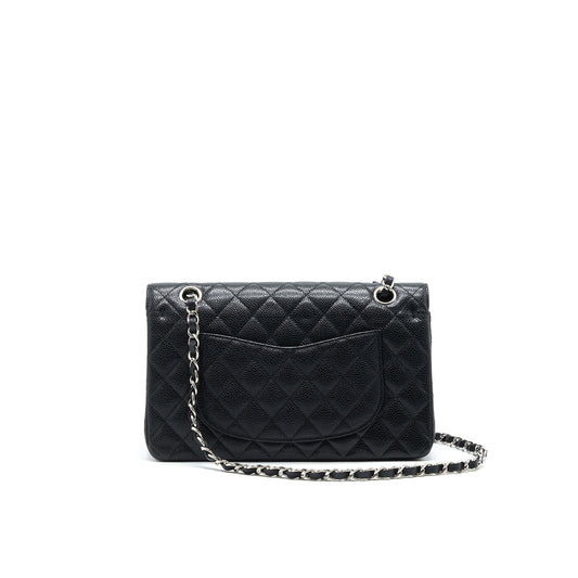 Chanel Medium Classic Double Flap Caviar Black  serial 12