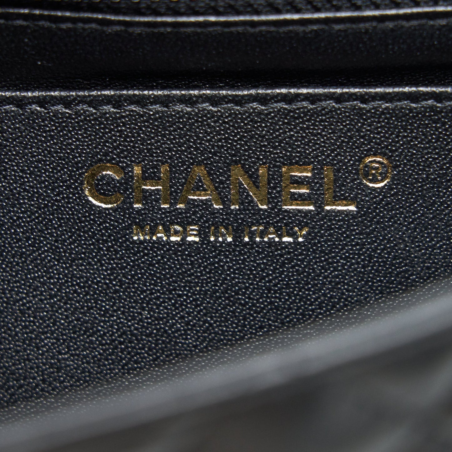 Chanel Mini Square Lambskin Black L serial 29