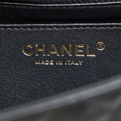Chanel Mini Square Lambskin Black L serial 29