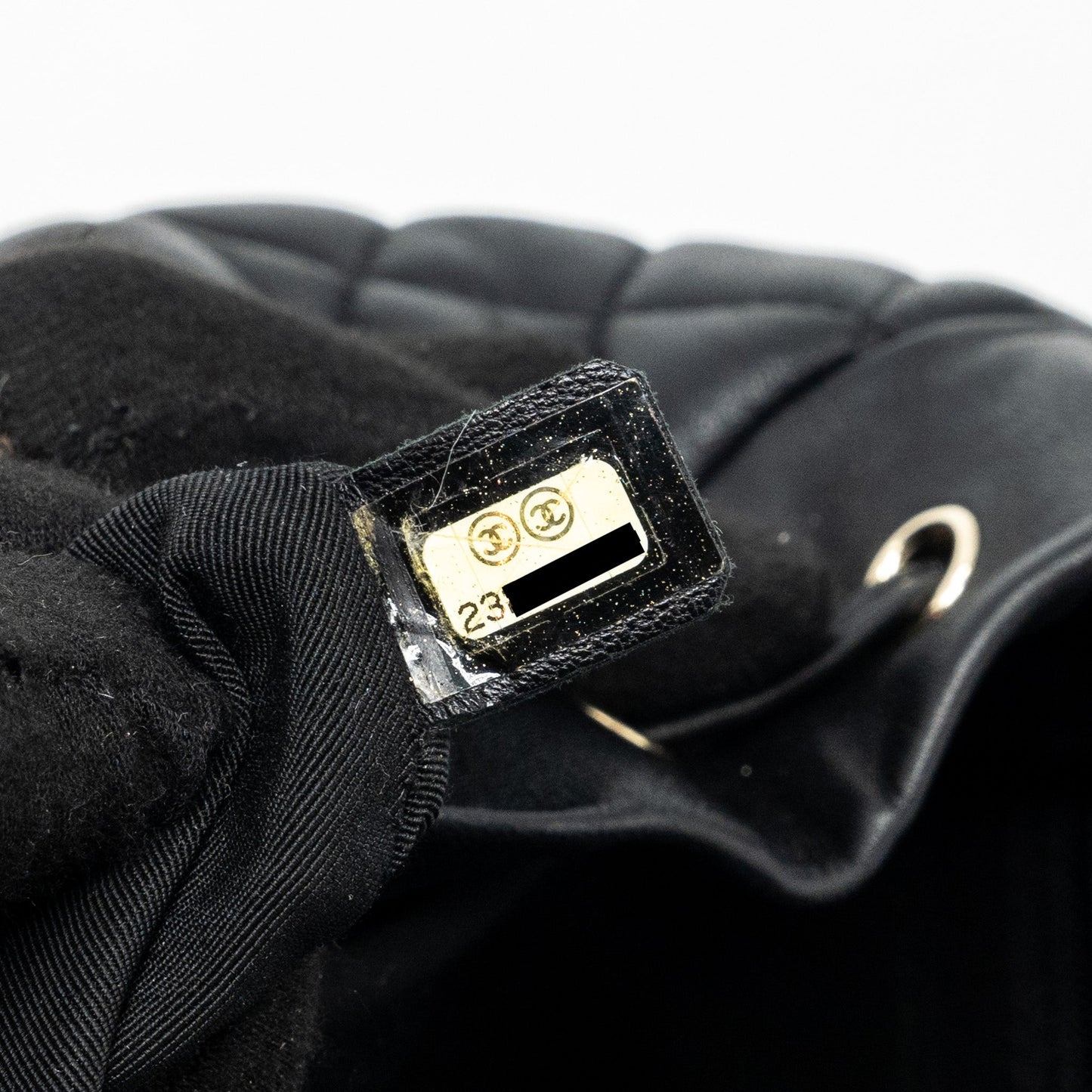 Chanel quilted flap backpack lambskin black