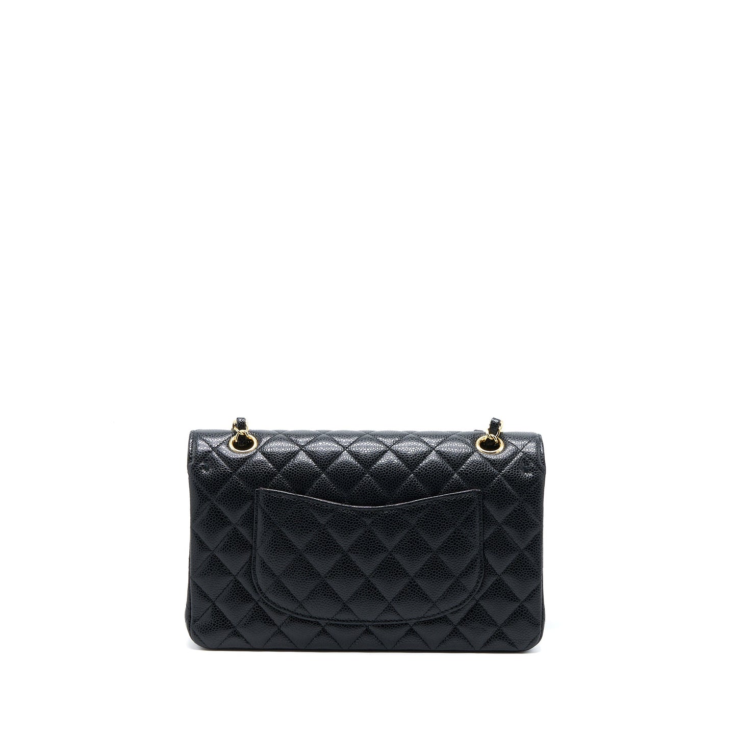 Chanel Medium Classic Double Flap Bag Caviar Black  (Microchip)