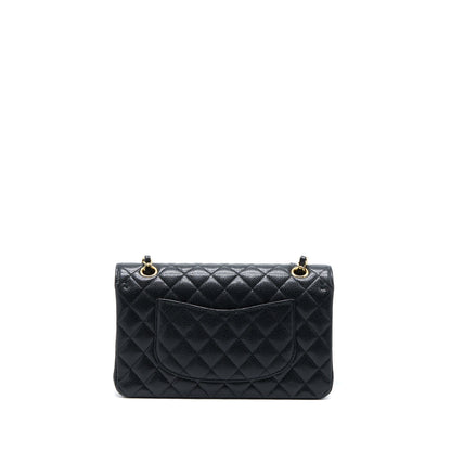 Chanel Medium Classic Double Flap Bag Caviar Black  (Microchip)