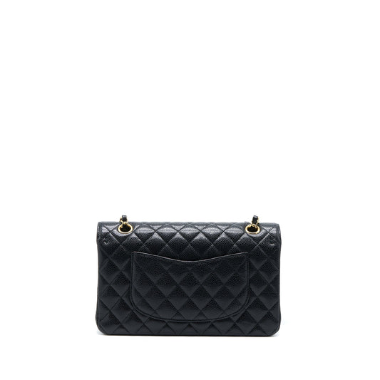 Chanel Medium Classic Double Flap Bag Caviar Black  (Microchip)
