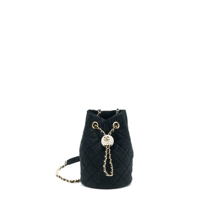 Chanel Pearl Crush On Chain Mini Bucket Velvet Black L