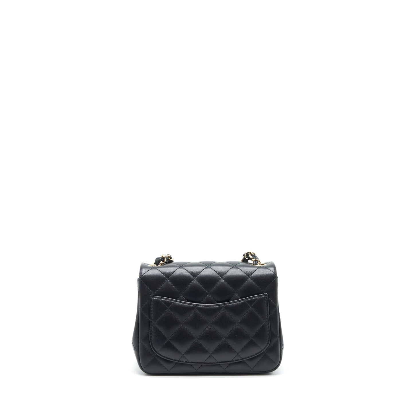 Chanel Mini Square Flap Bag Lambskin Black L