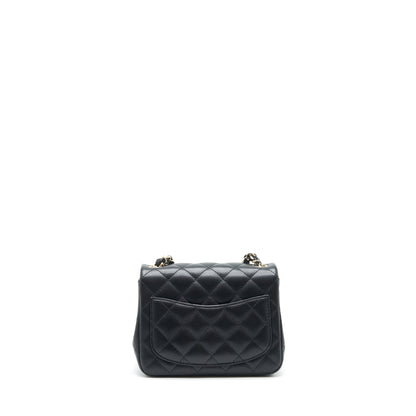 Chanel Mini Square Flap Bag Lambskin Black L