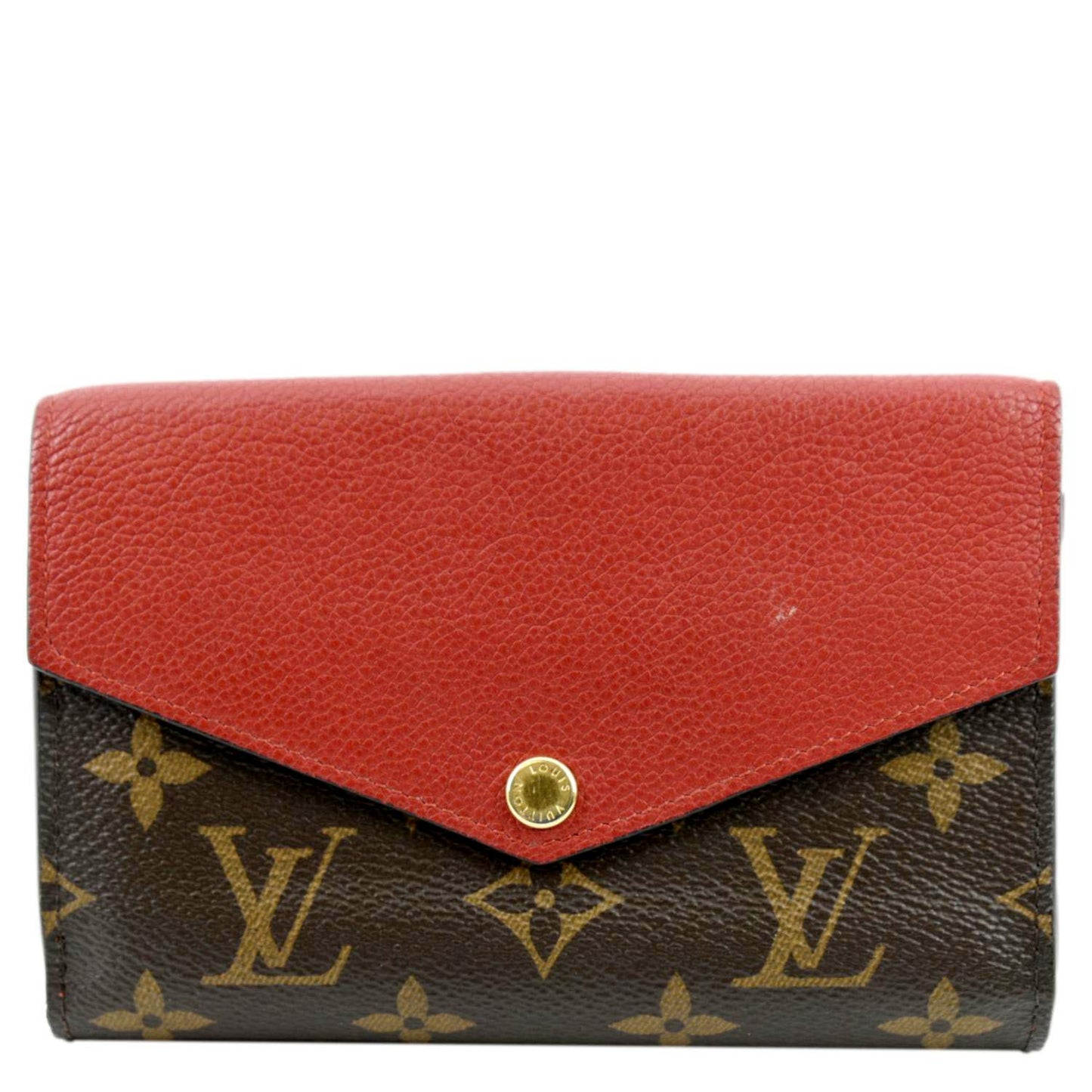 LOUIS VUITTON Pallas Compact Monogram Canvas Wallet Cerise