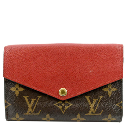 LOUIS VUITTON Pallas Compact Monogram Canvas Wallet Cerise