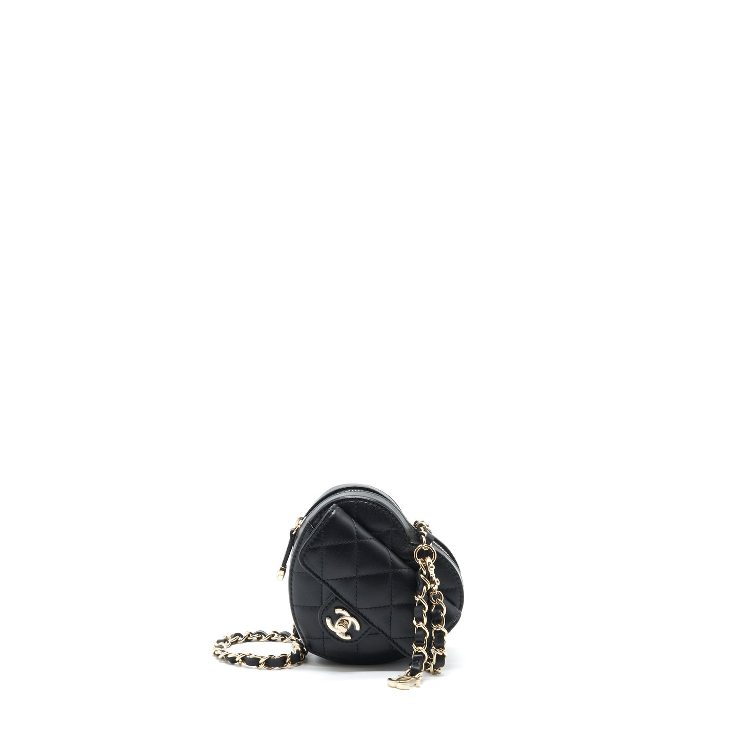 Chanel 22S Heart Belt Bag Lambskin Black L