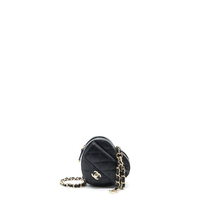 Chanel 22S Heart Belt Bag Lambskin Black L