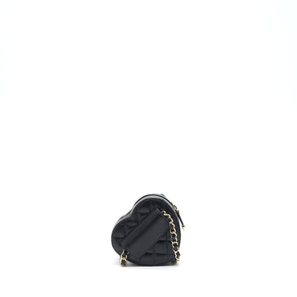 Chanel 22S Heart Belt Bag Lambskin Black L