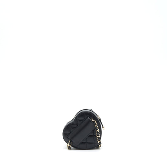 Chanel 22S Heart Belt Bag Lambskin Black L