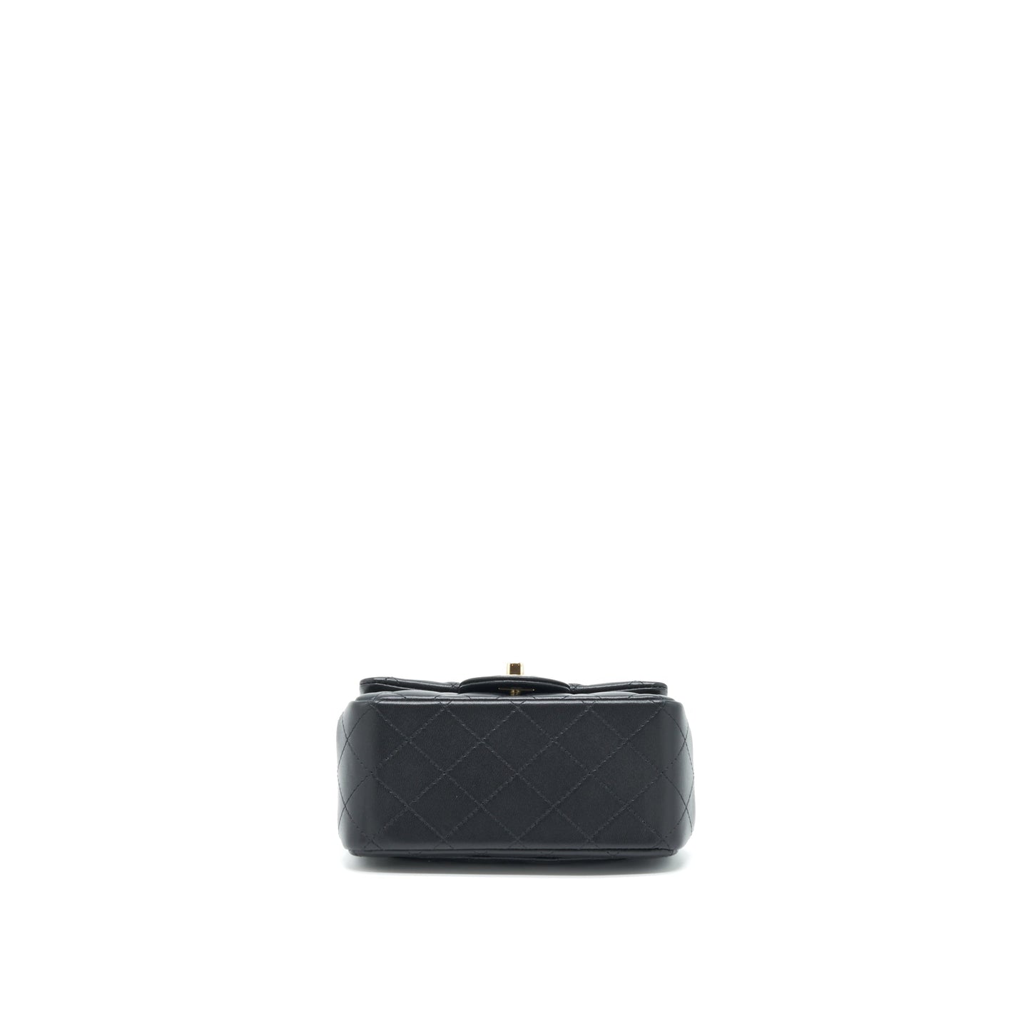 Chanel Mini Square Flap Bag Lambskin Black L