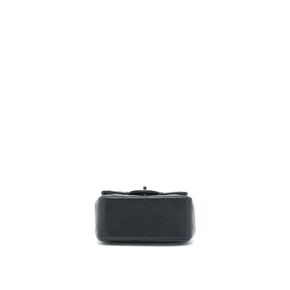 Chanel Mini Square Flap Bag Lambskin Black L