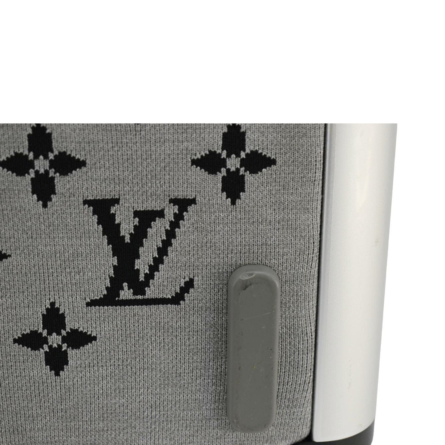 LOUIS VUITTON Horizon Soft 55 Jacquard knit Rolling Duffle Bag Grey
