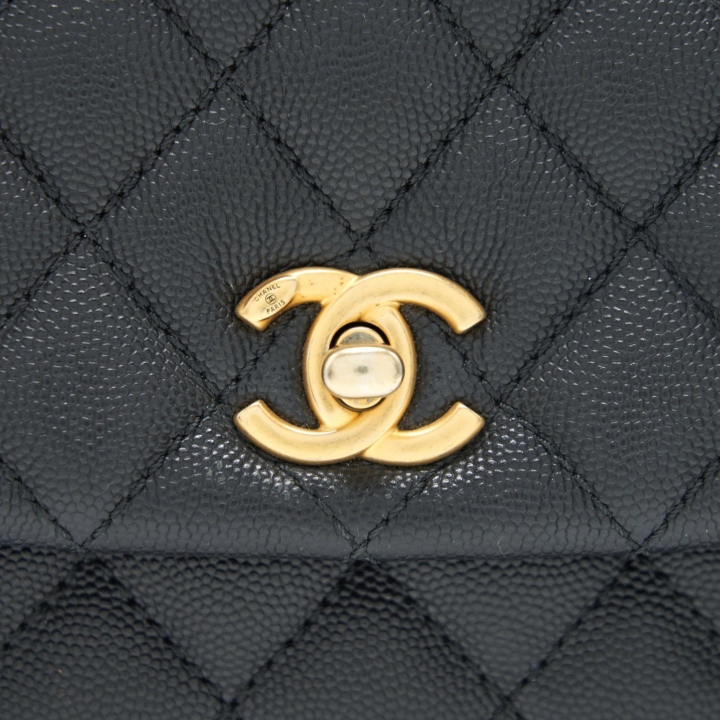 Chanel Caviar Mini Cocohandle Black  serial25