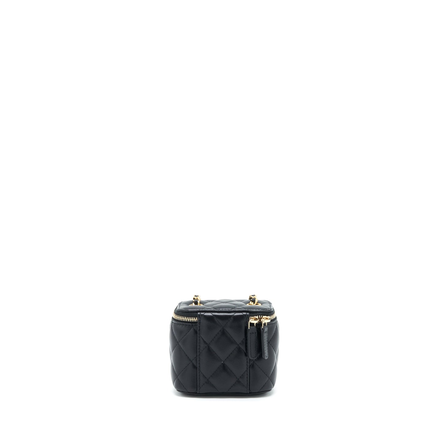 Chanel Pearl Crush Mini Vanity Case Lambskin Black