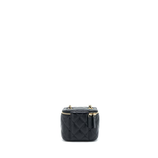Chanel Pearl Crush Mini Vanity Case Lambskin Black