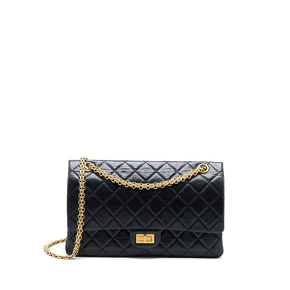Chanel 2.55 Reissue 226 Aged Calfskin Black Brushed  (Microchip)