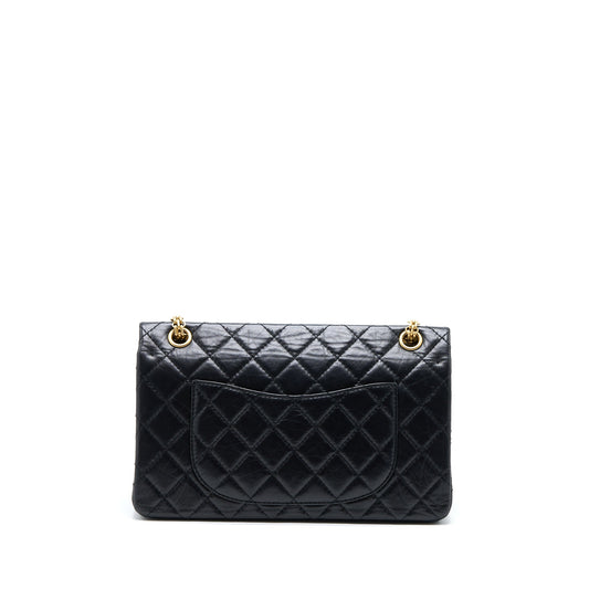 Chanel 2.55 Reissue 226 Aged Calfskin Black Brushed  (Microchip)