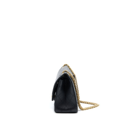 Chanel 2.55 Reissue 226 Aged Calfskin Black Brushed  (Microchip)
