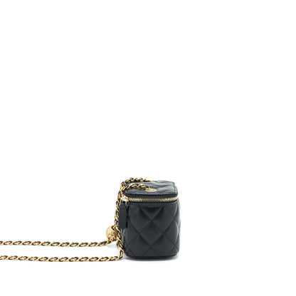 Chanel Pearl Crush Mini Vanity Case Lambskin Black