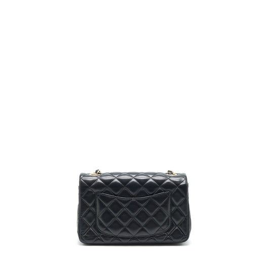 Chanel Mini Rectangular Flap Bag Lambskin Black