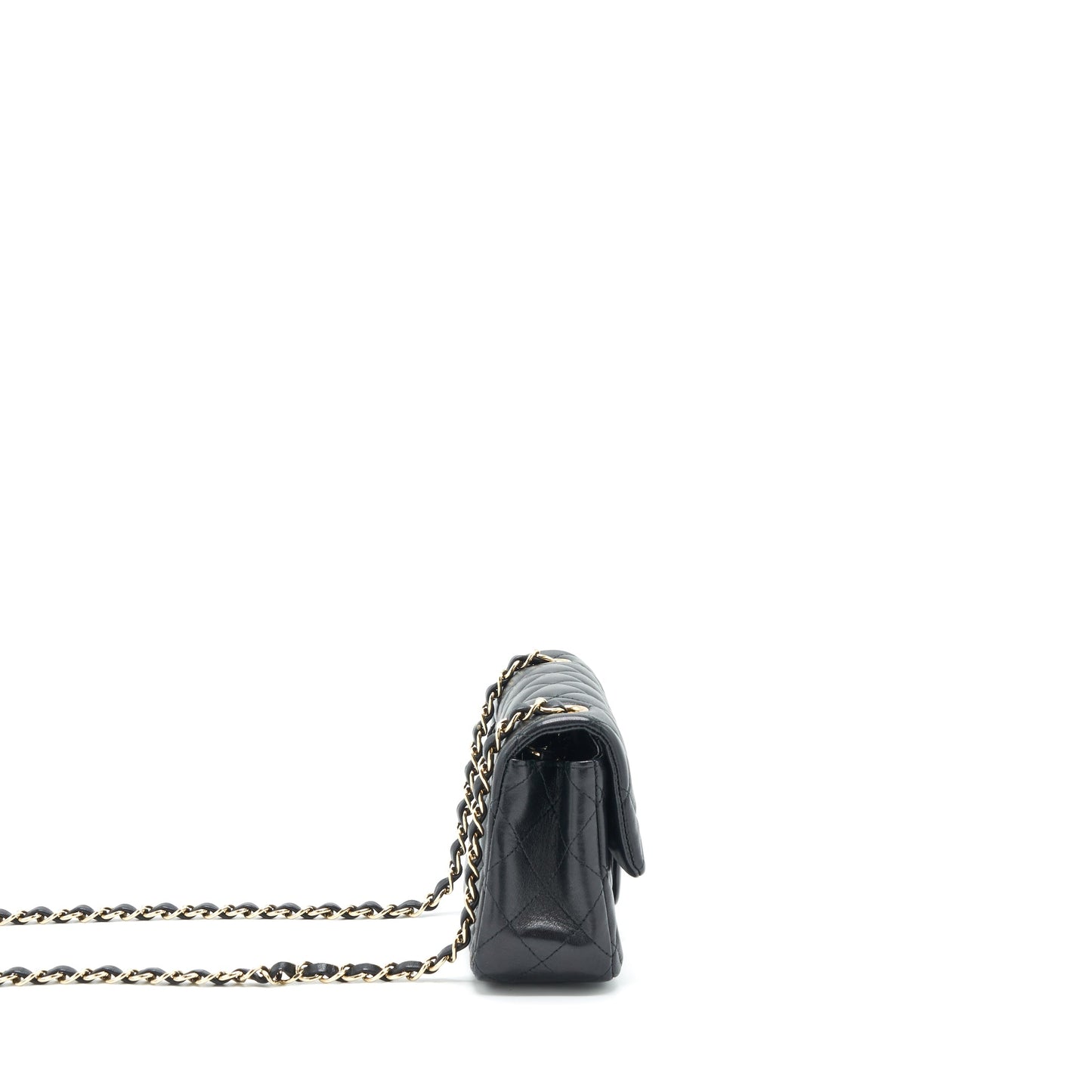 Chanel Mini Rectangular Flap Bag Lambskin Black
