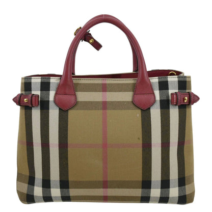 BURBERRY Banner Vintage Small Canvas Satchel Bag Limestone