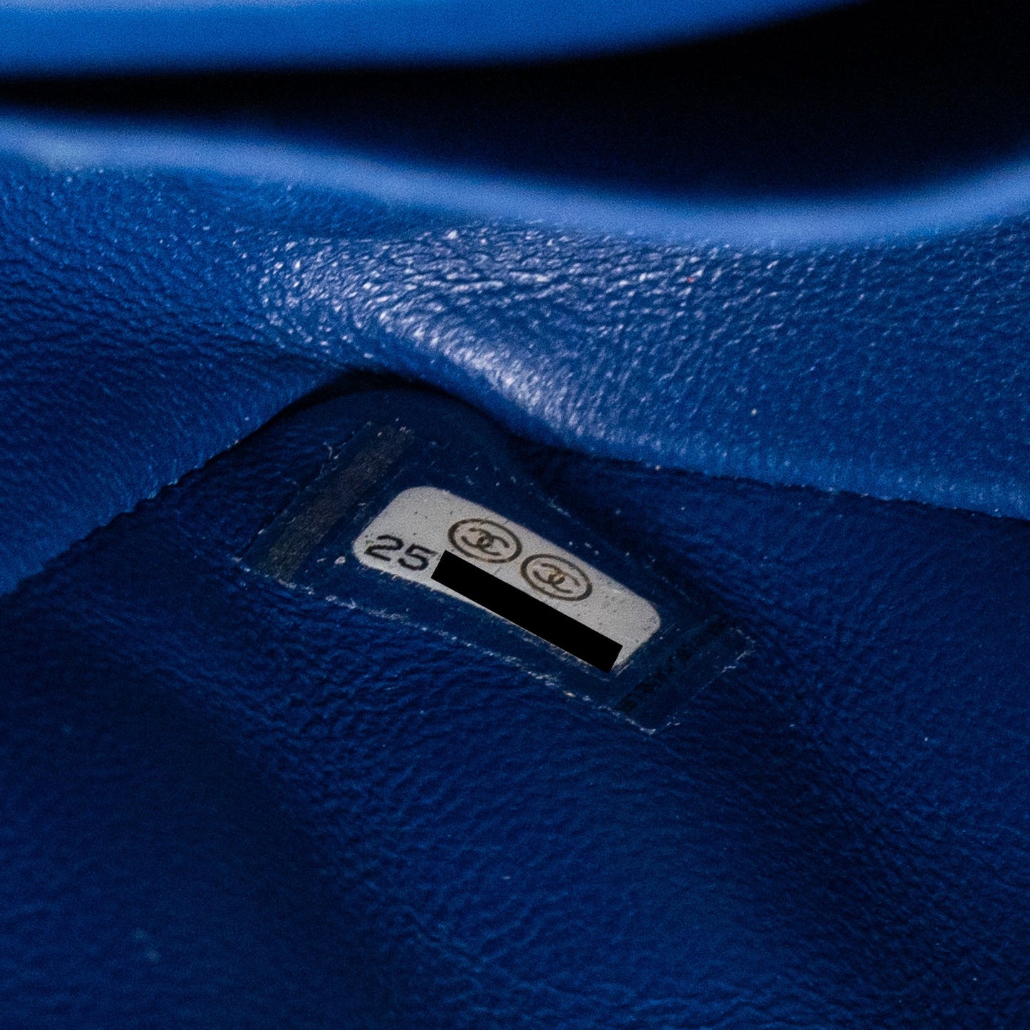 Chanel mini rectangular flap bag lambskin Blue L