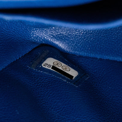 Chanel mini rectangular flap bag lambskin Blue L