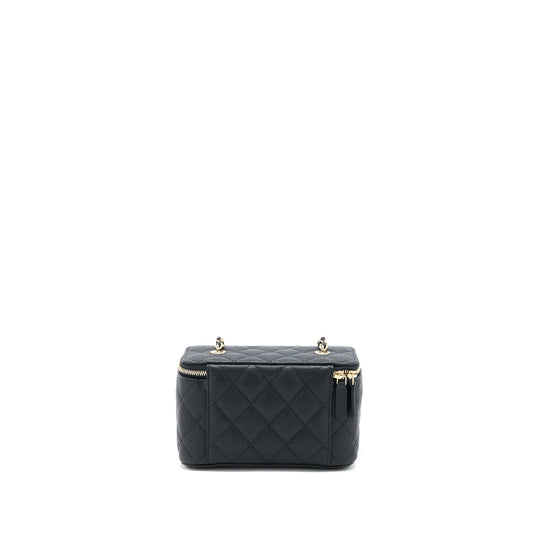 Chanel 23C Long Vanity With Chain Caviar Black L