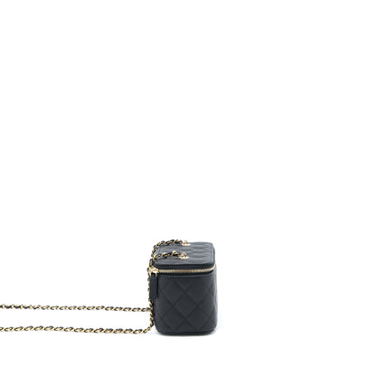 Chanel 23C Long Vanity With Chain Caviar Black L