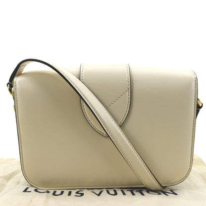 LOUIS VUITTON Pont 9 Calfskin Leather Shoulder Bag Creme