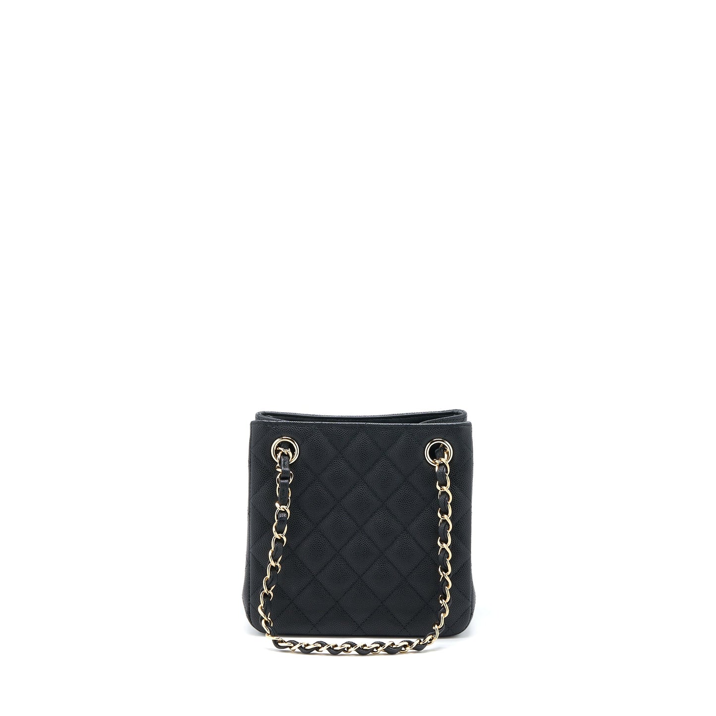 Chanel 22S Mini Bucket Bag Caviar Black L (Microchip)