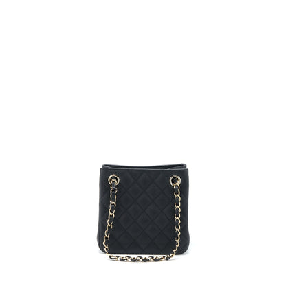 Chanel 22S Mini Bucket Bag Caviar Black L (Microchip)