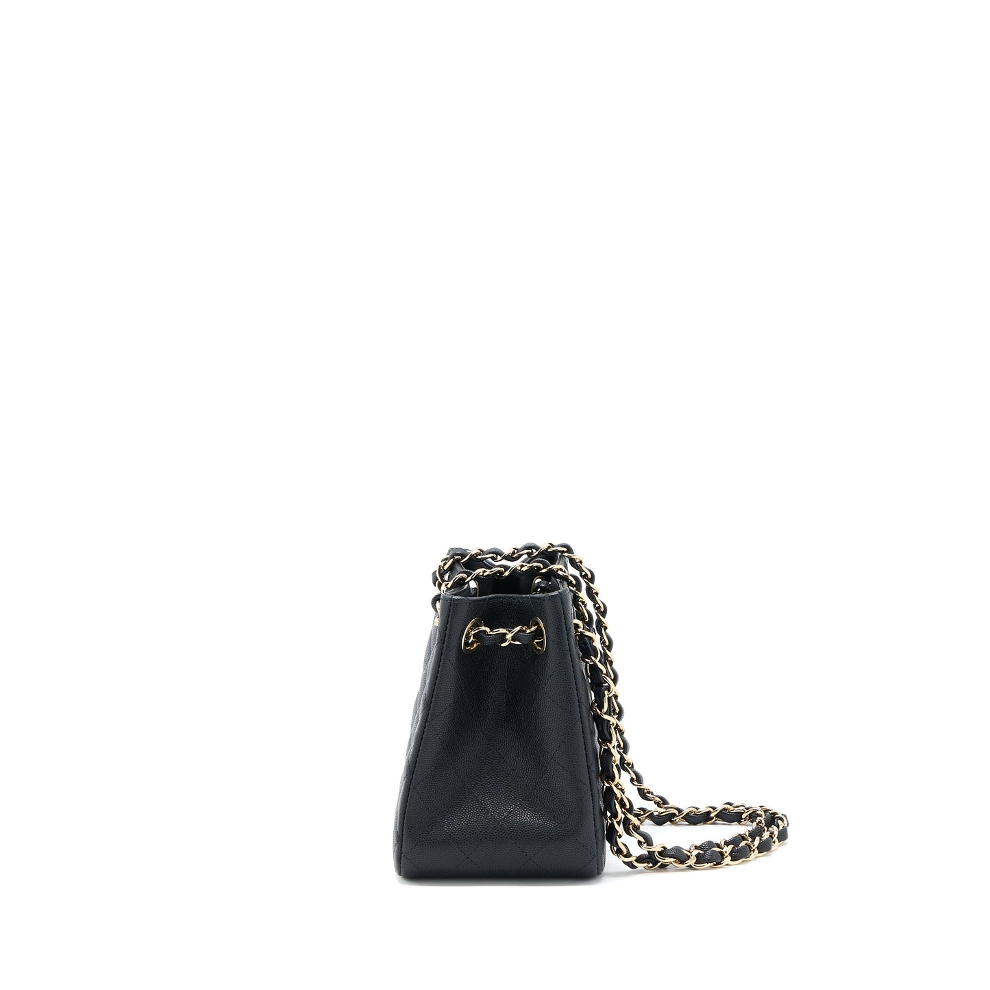 Chanel 22S Mini Bucket Bag Caviar Black L (Microchip)