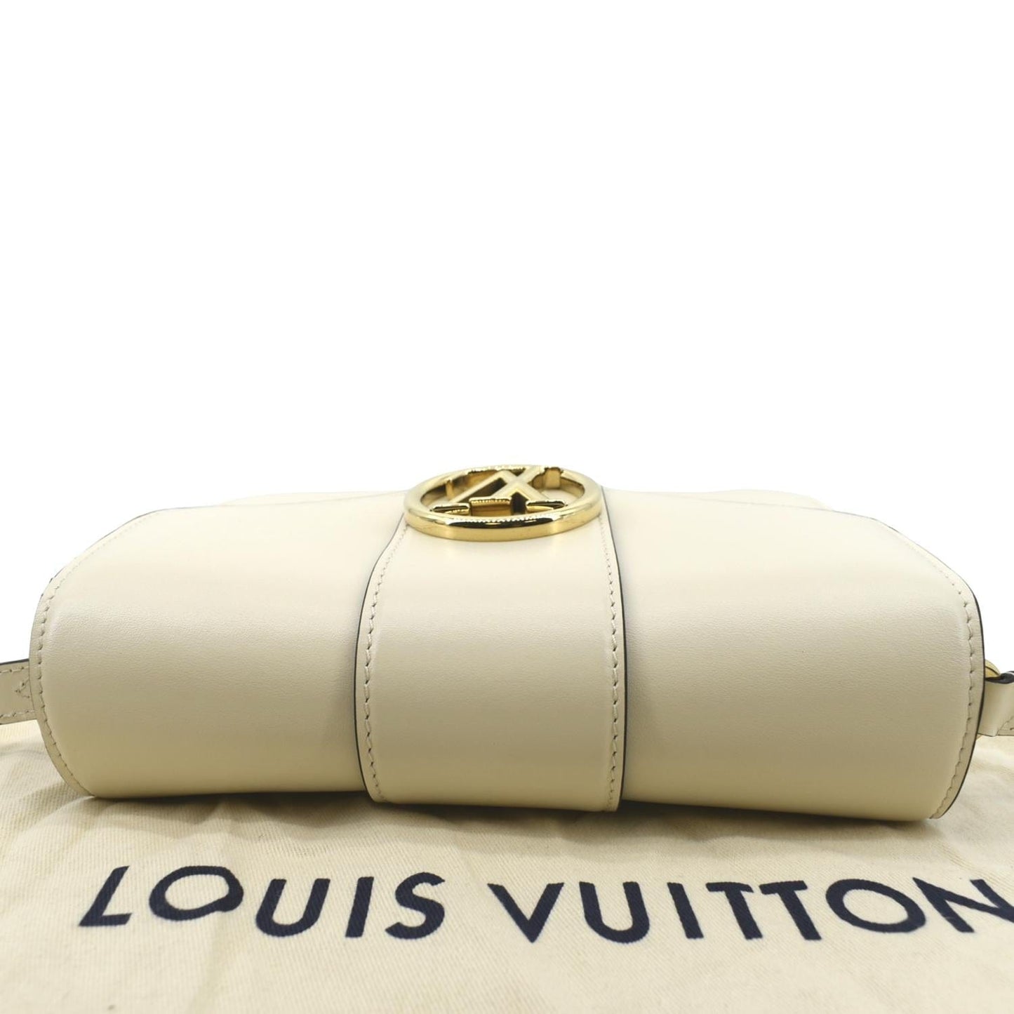 LOUIS VUITTON Pont 9 Calfskin Leather Shoulder Bag Creme